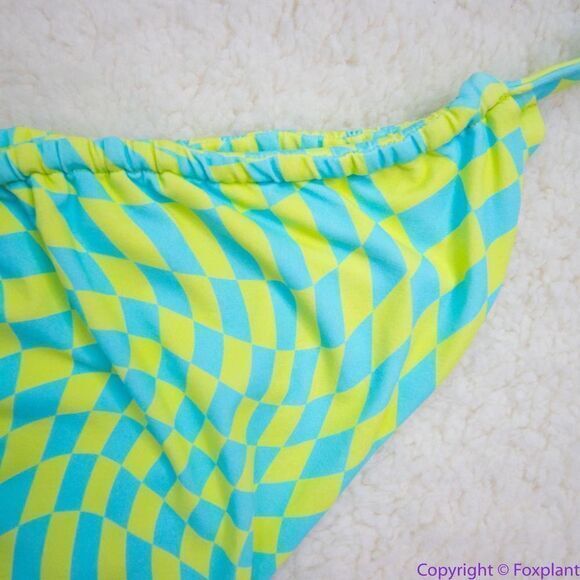 NEW It’s Now‎ Cool x free people checkered wave bikini bottom, L - Picture 16 of 16
